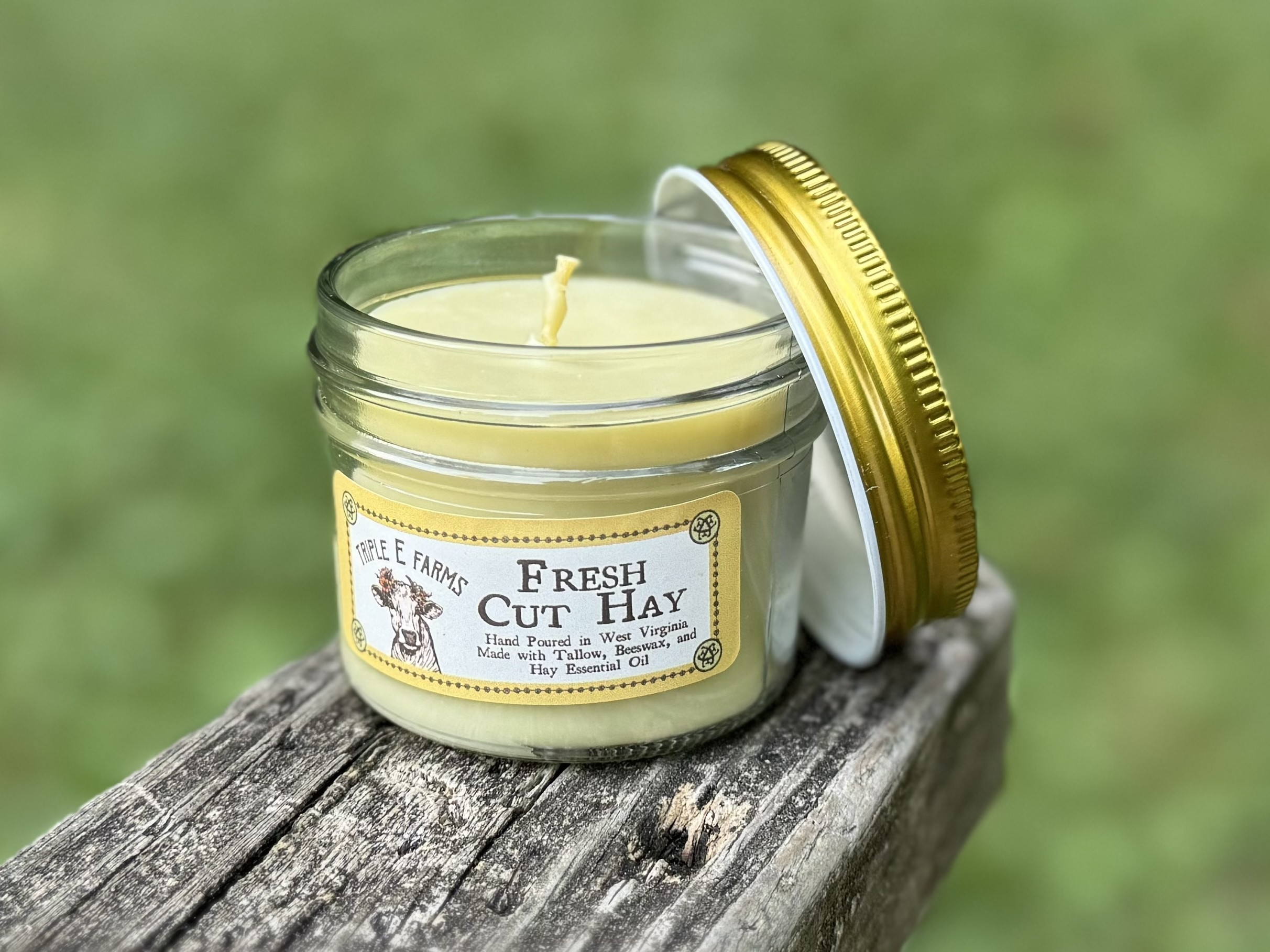 Fresh Cut Hay Tallow Candle