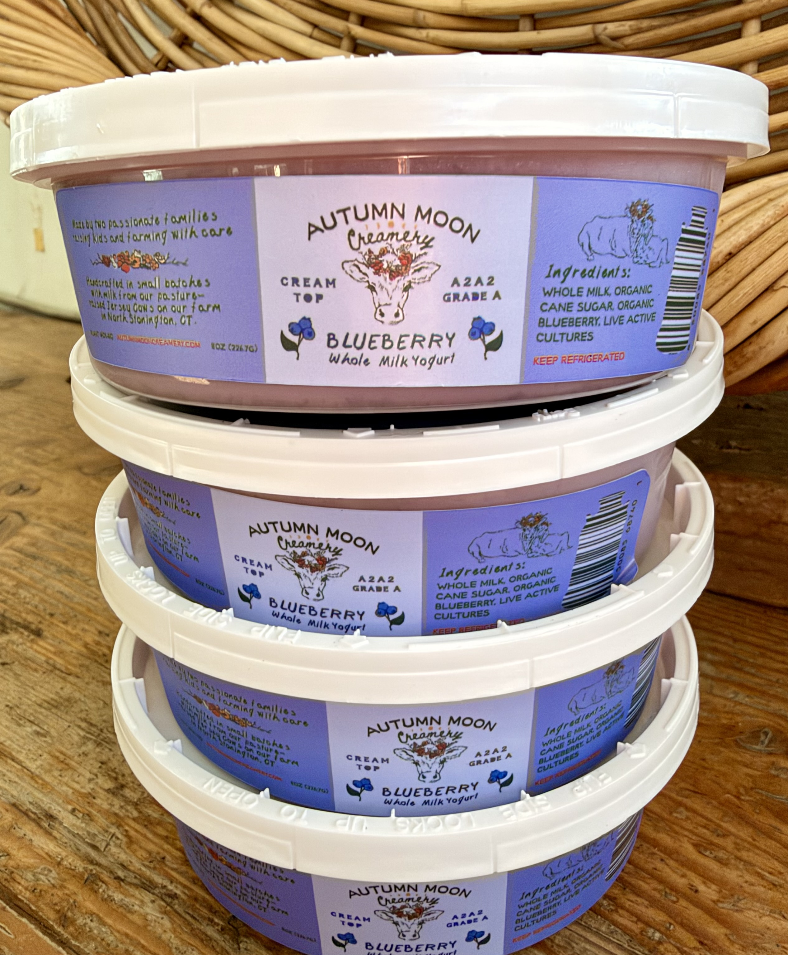 Autumn Moon Creamery - A2 Blueberry Whole Milk Yogurt - 8 oz.