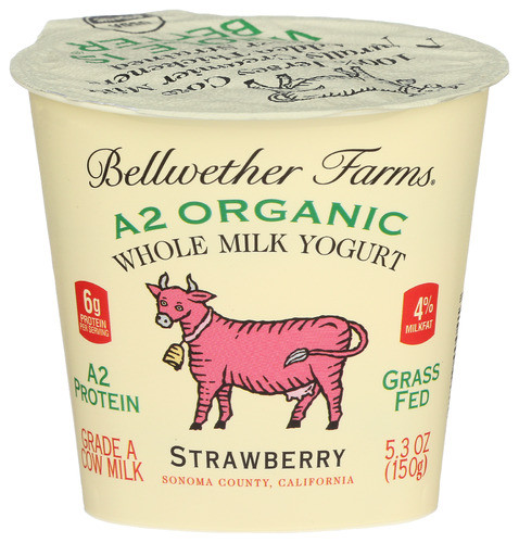 Strawberry Cow Yogurt 5.3oz | Bellwether Farms
