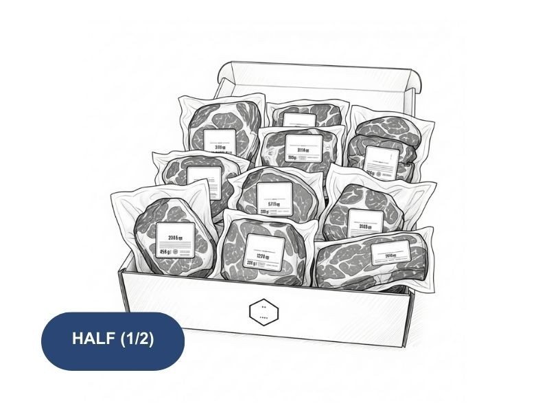 Half (1/2) Grass-fed Bulk Beef Share