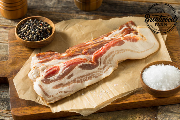 Uncured Sliced (Belly) Bacon from Brentwood Farm, Pork