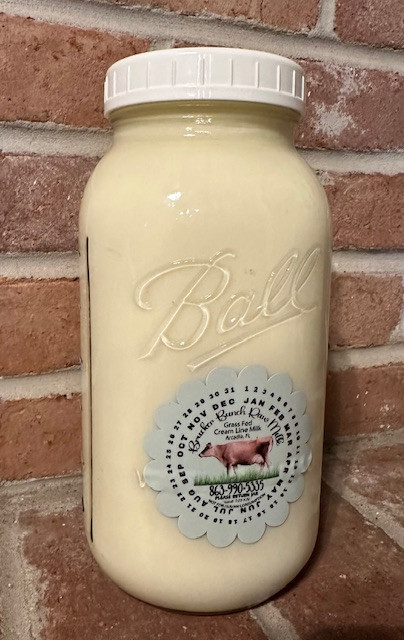 Raw Milk - 1/2 Gallon, Glass Jar - A/2 A/2 100% GRASS-FED