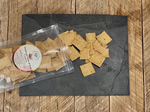 Sourdough Garlic & Herb Crackers