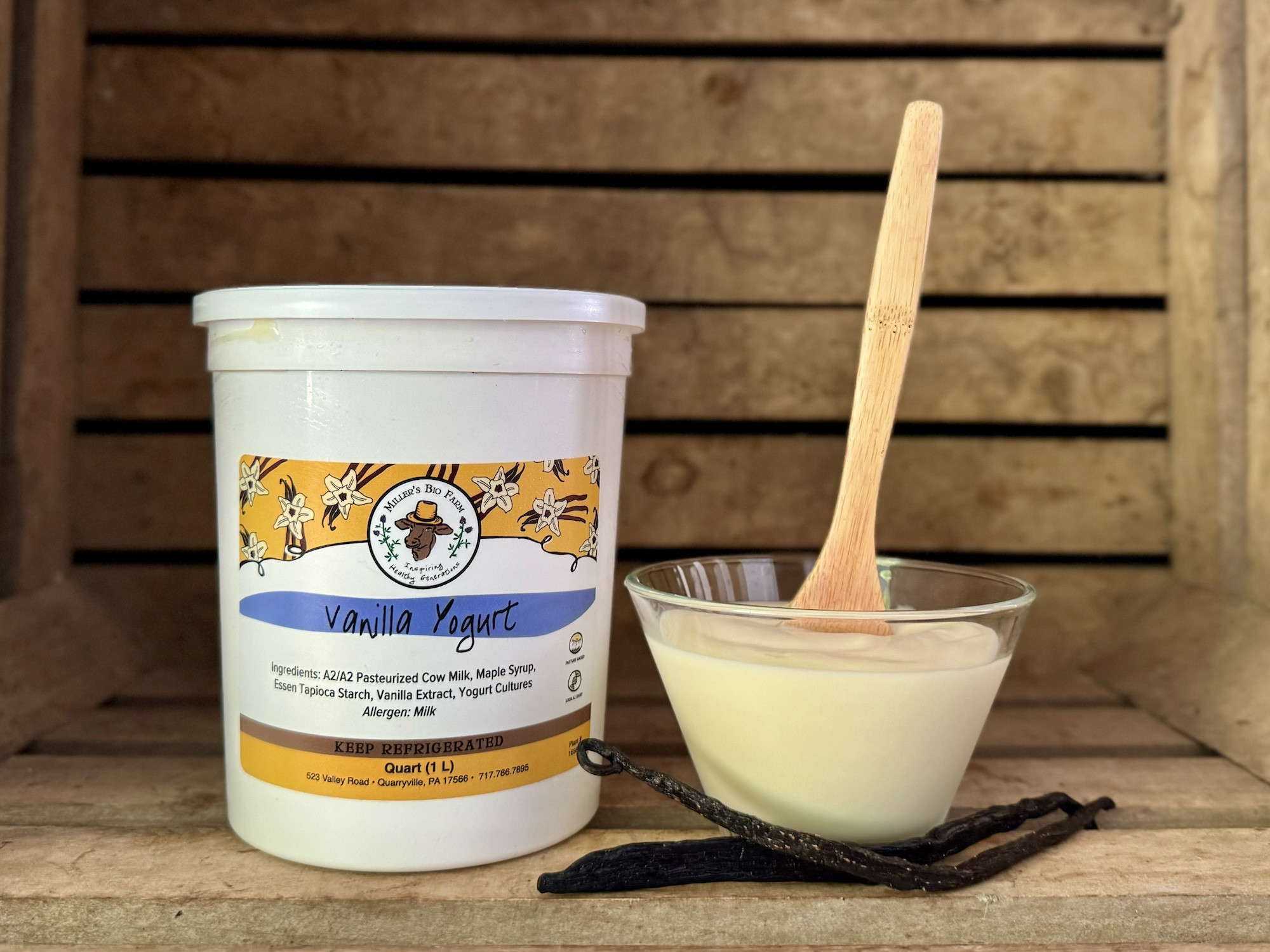 1 quart - Vanilla A2/A2 Yogurt