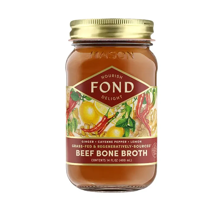 Ginger & Cayenne Grass-Fed Beef Bone Broth