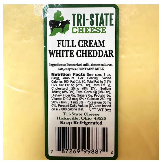 Cheese - Full Cream Cheddar - MoMs Club Custom