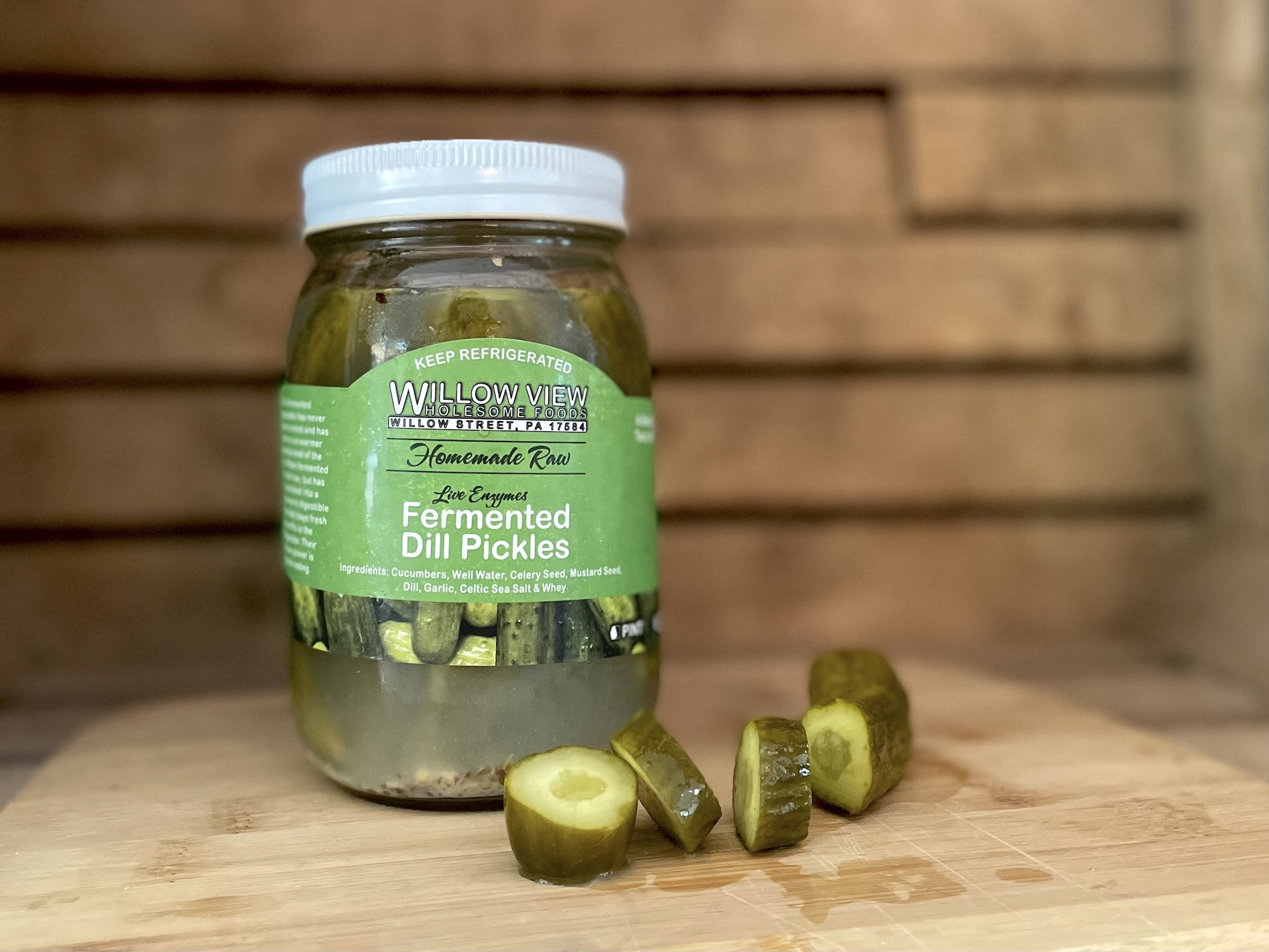 1 pint -  Fermented Dill Pickles