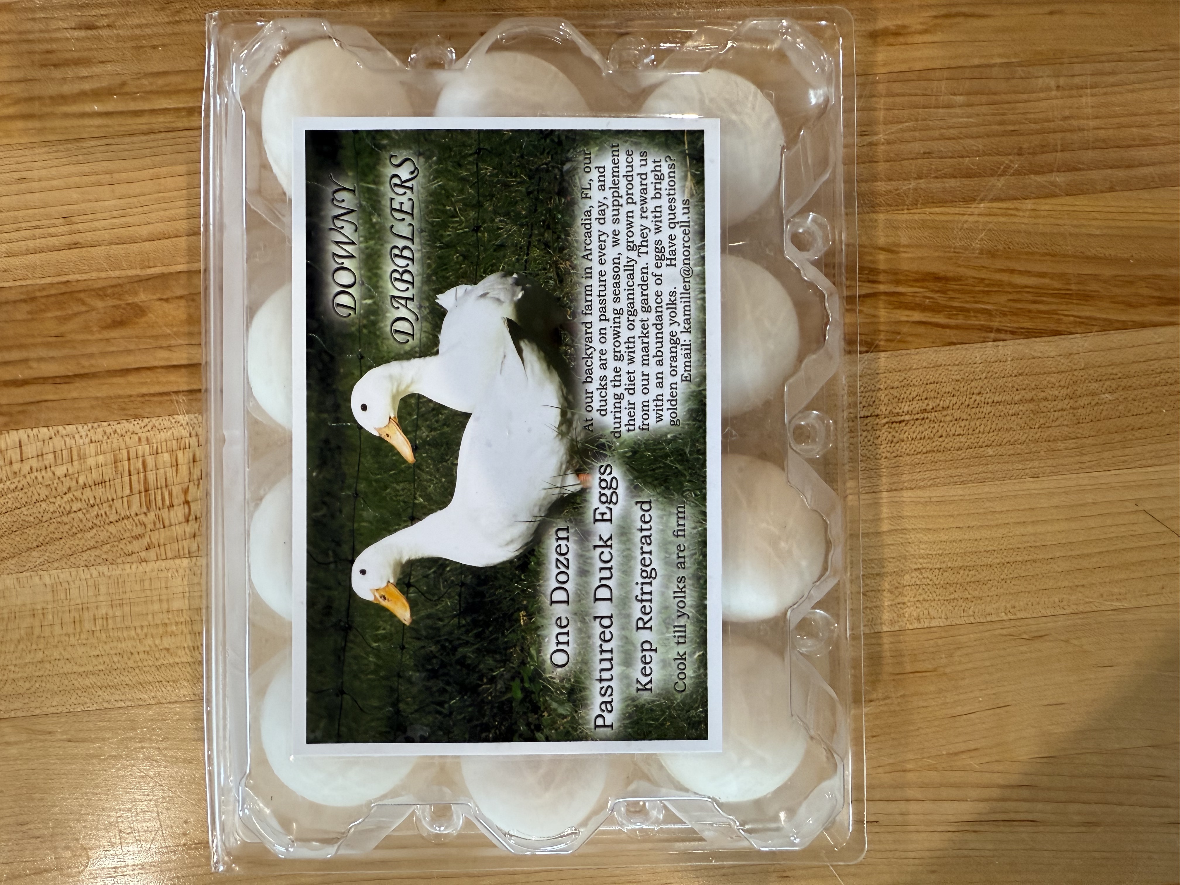 Pasture Raised Local Duck Eggs