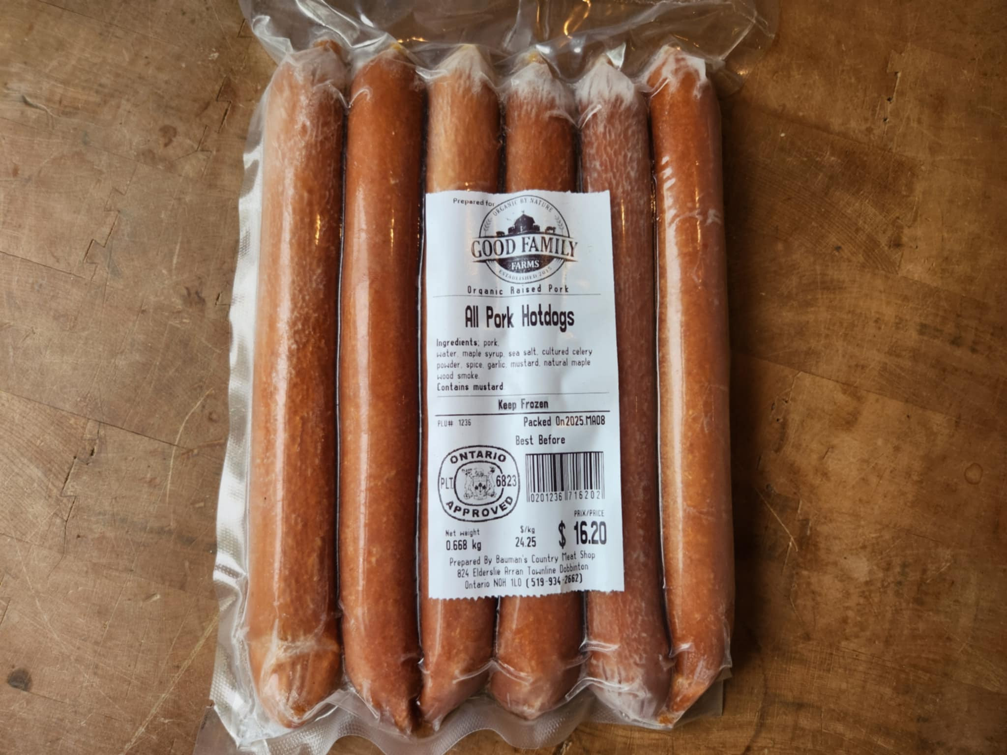 All Pork Hotdogs
