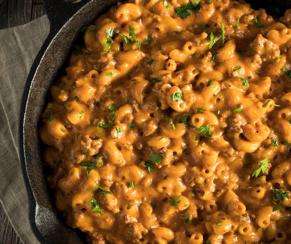 Cheesy Beef Mac & Cheese