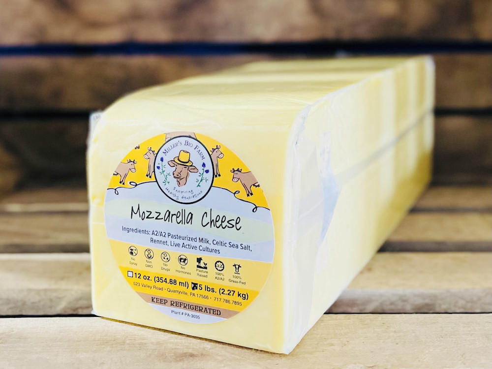 Big A2/A2 Mozzarella Pressed Cheese Block