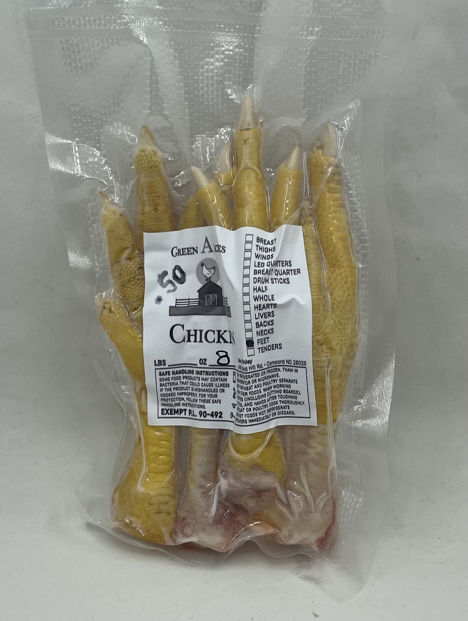 Green A Acres Chicken Feet