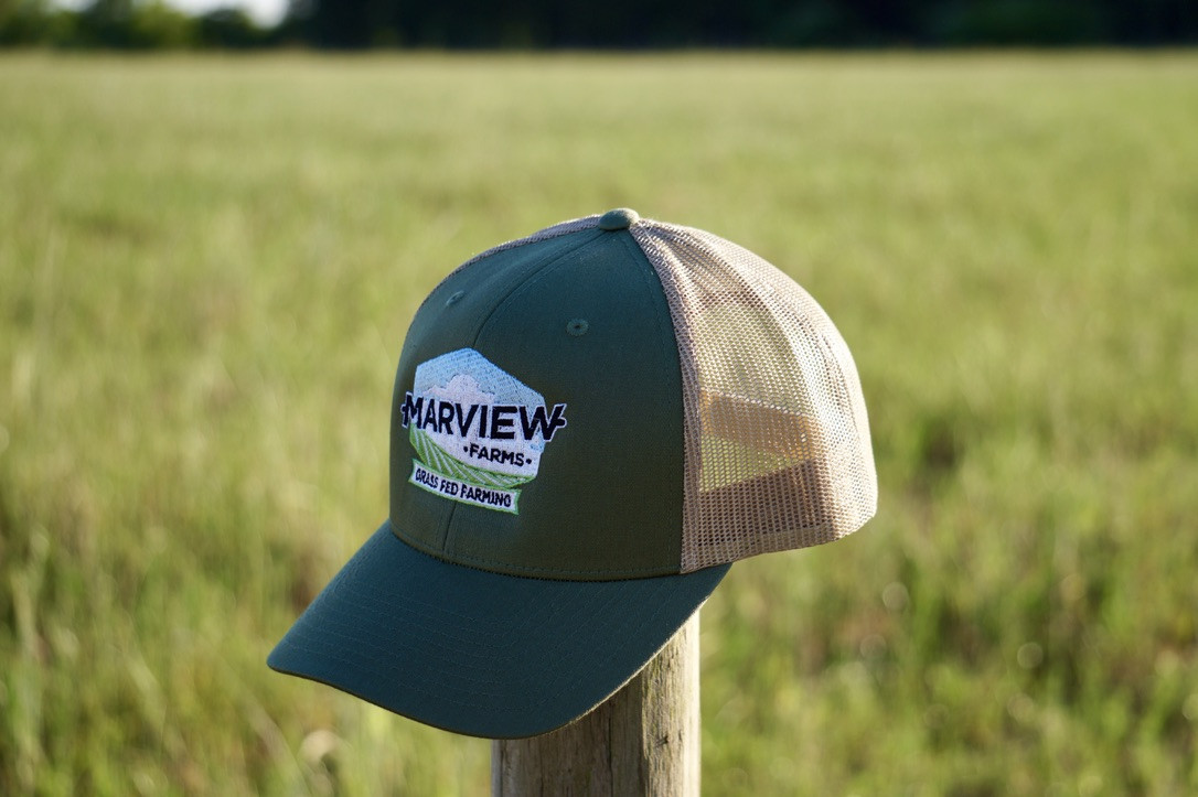 Unisex Trucker Green Beige Hat