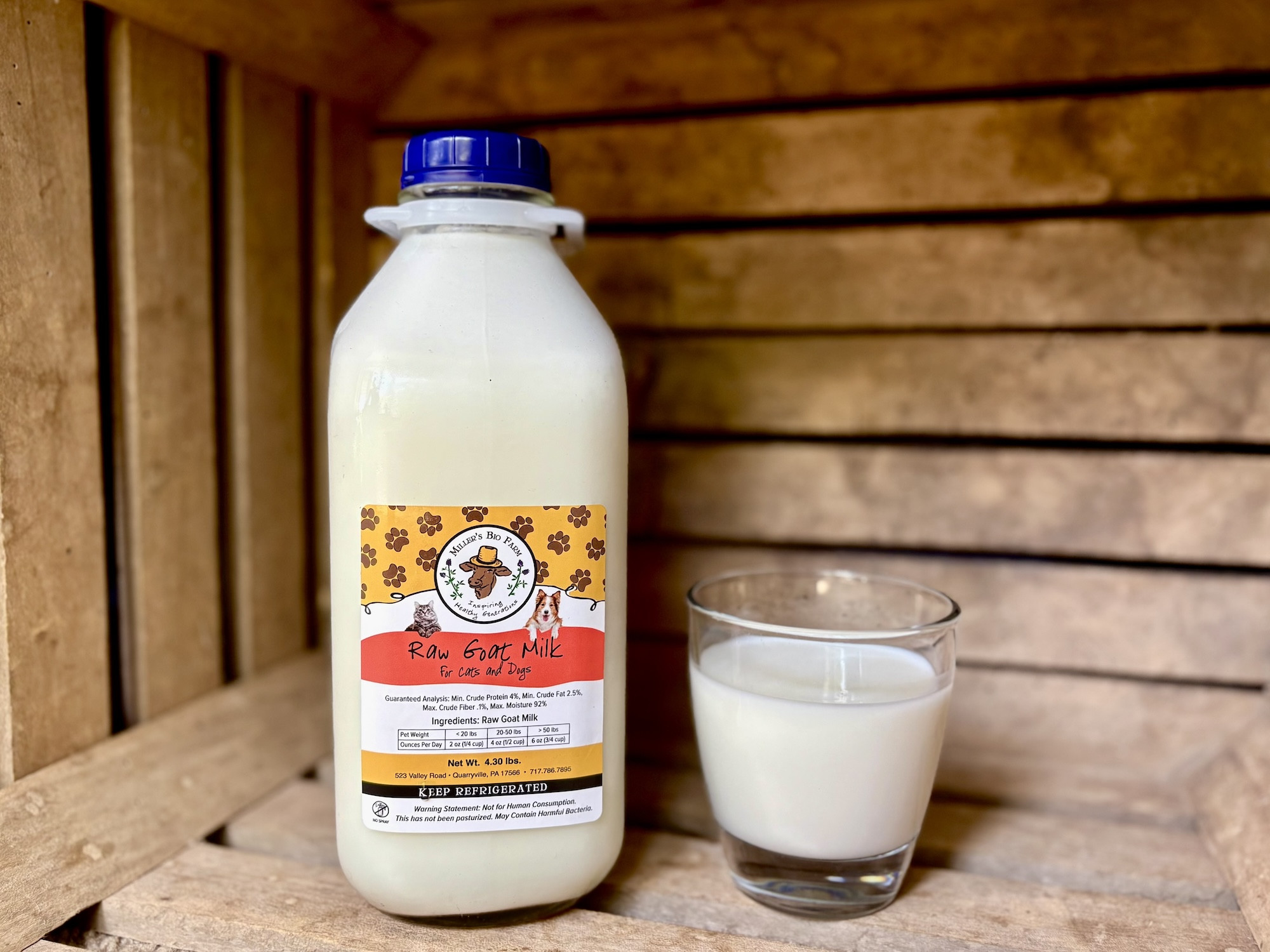 1/2 gallon - Raw Goat Milk (Glass)