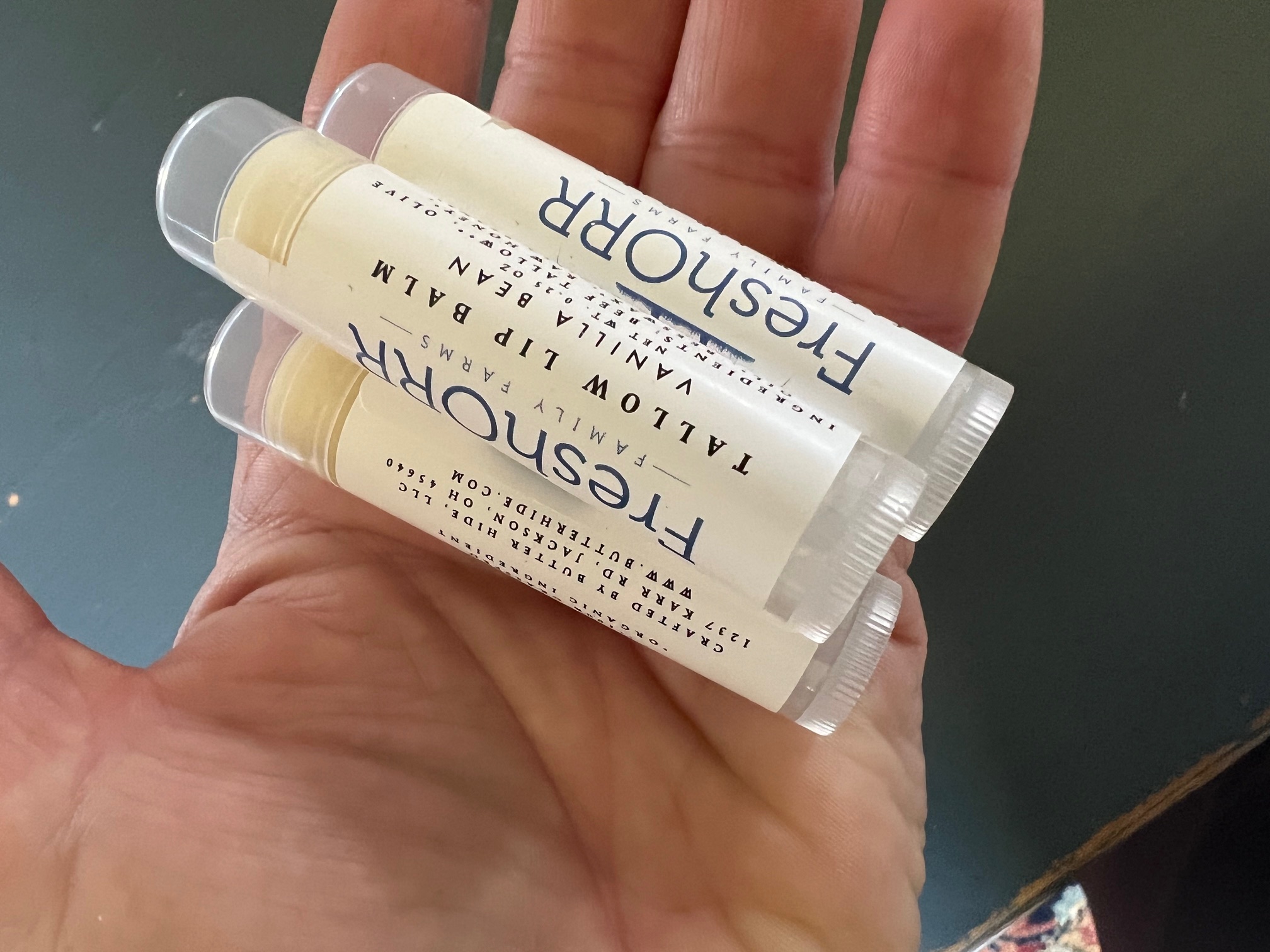 Tallow Lip balm: Organic Beeswax & Honey Chapstick (Mocha - Peppermint)