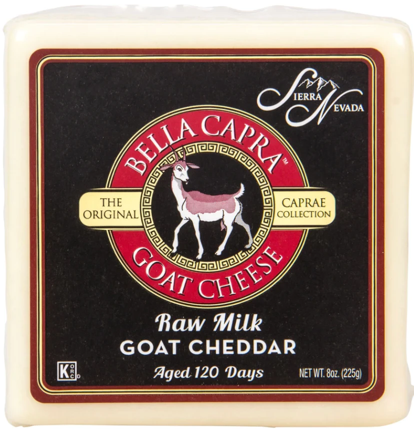 Sierra Nevada Goat Cheddar, Raw, Aged