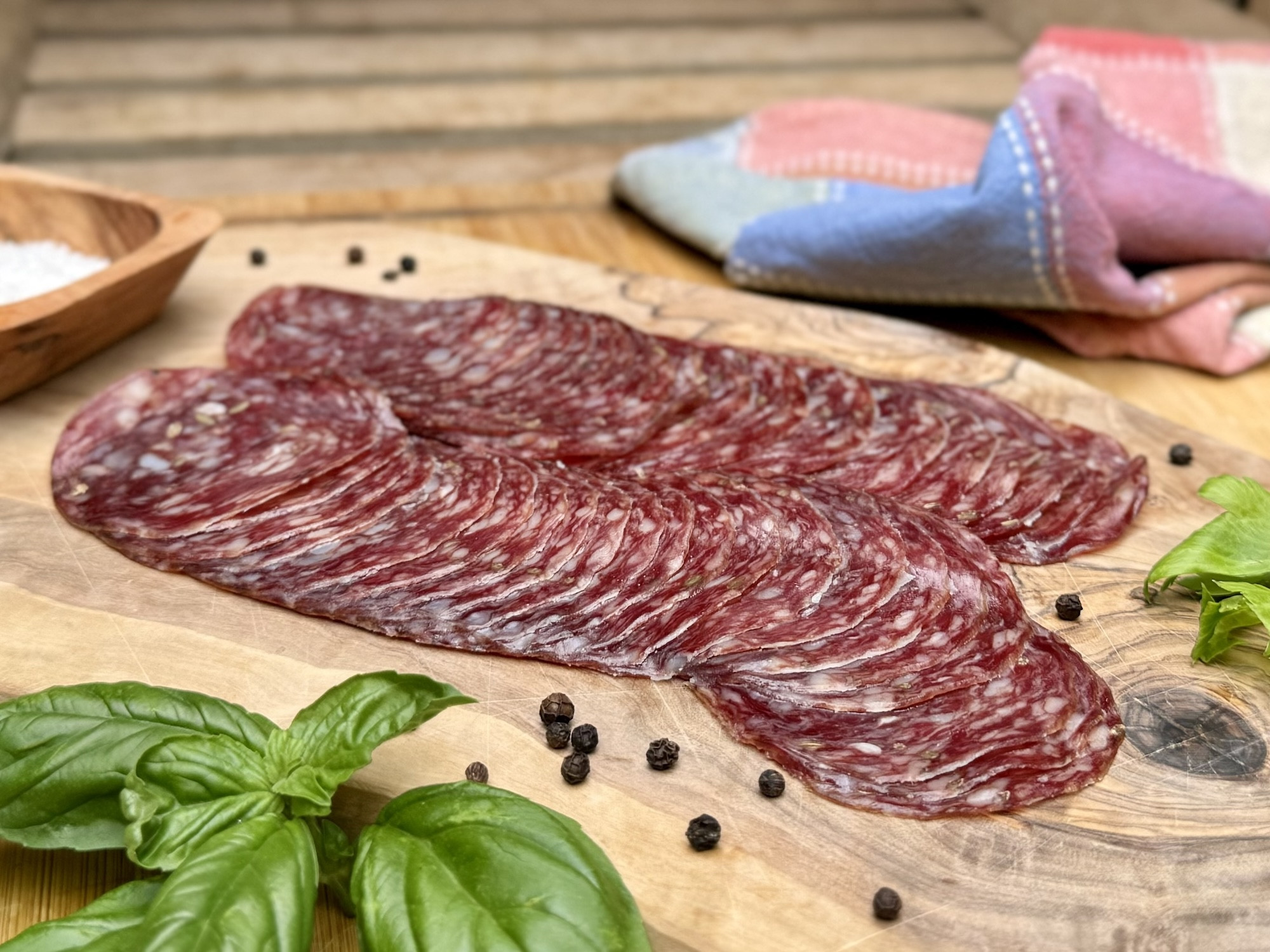 Sliced Tuscan Finocchiona Beef Salami