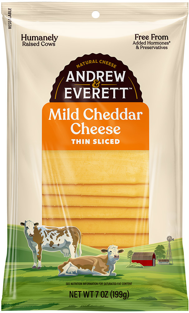 Mild Cheddar Cheese Deli Sliced 7oz | Andrew & Everett