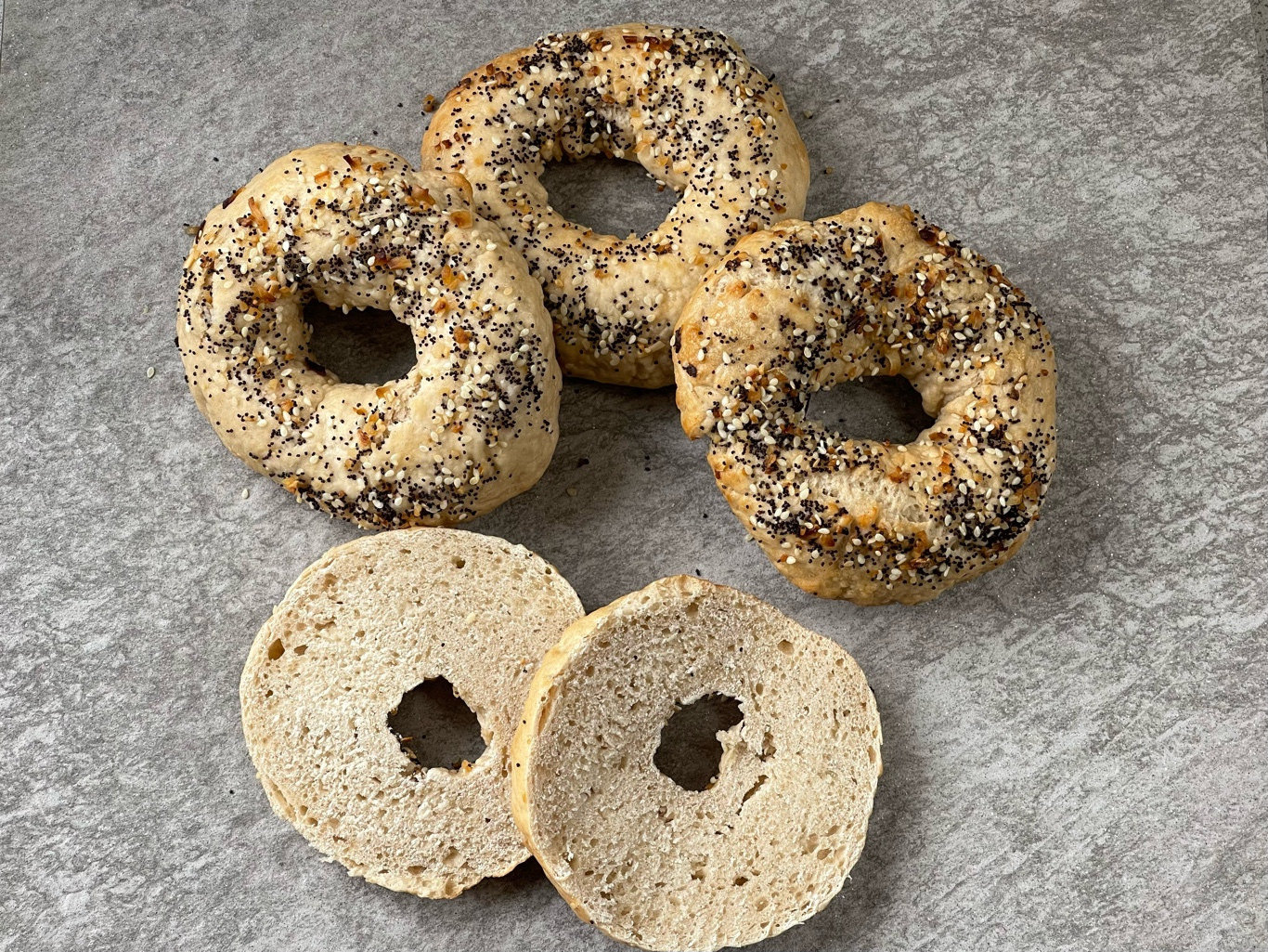 Old World Sourdough Bagels (Everything)