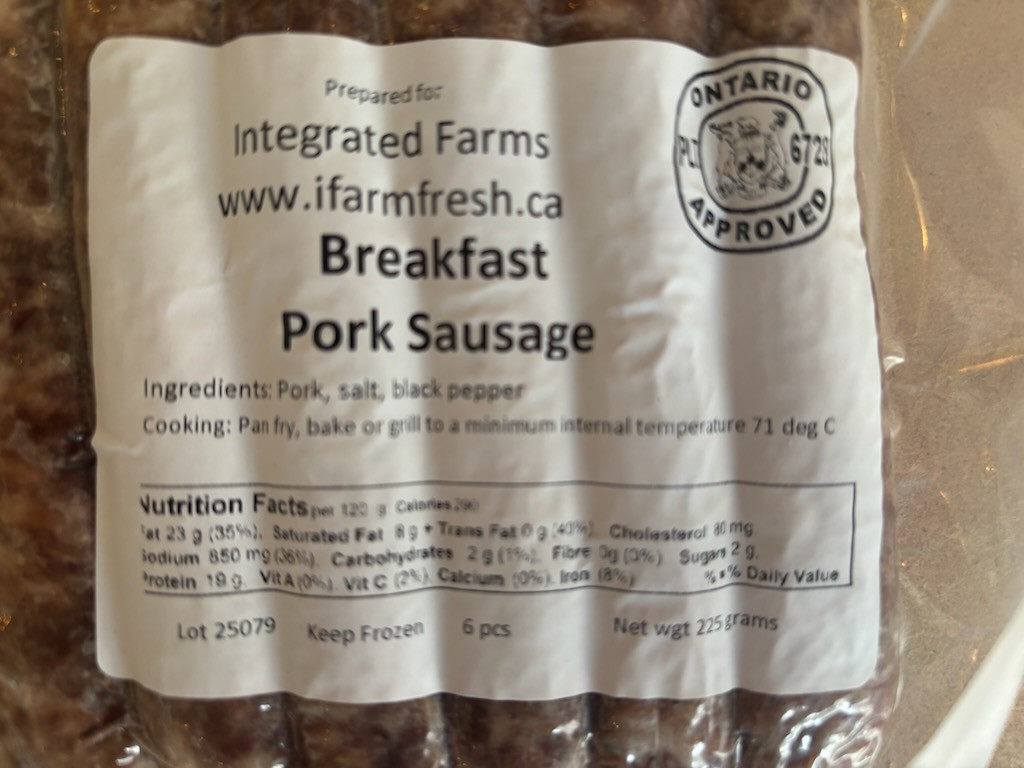 Pork - Sausage Salt and Pepper Breakfast