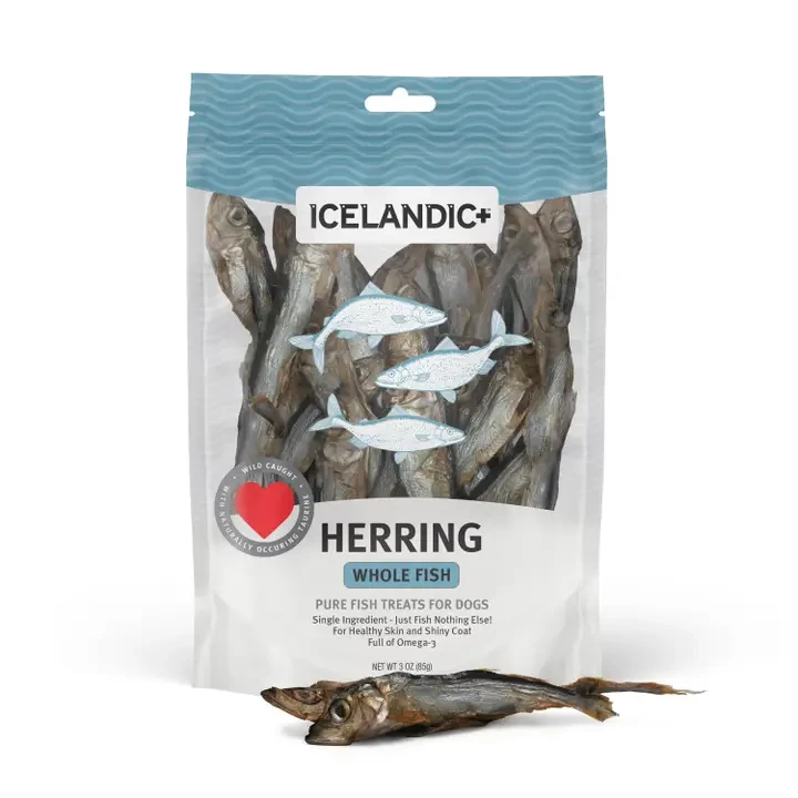 Icelandic+ Herring Whole Fish Dog Treats 3 oz Bag