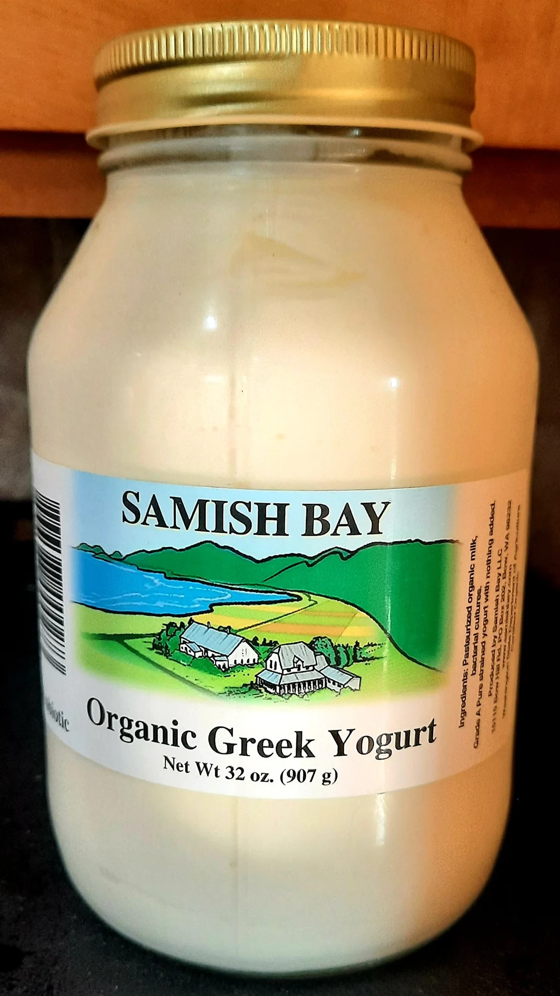 Samish Bay Organic Greek Yogurt 32 oz