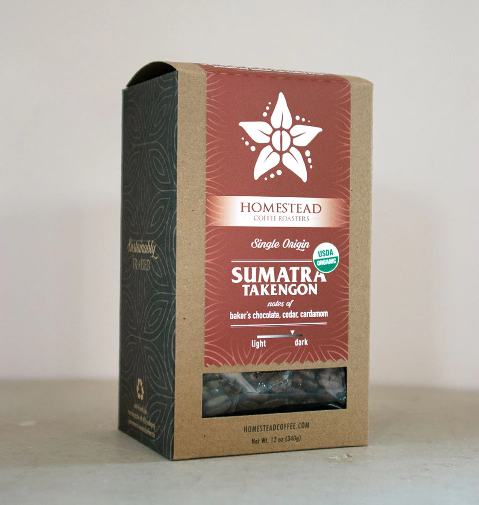 Organic Whole Bean Coffee:  Sumatra Takengon