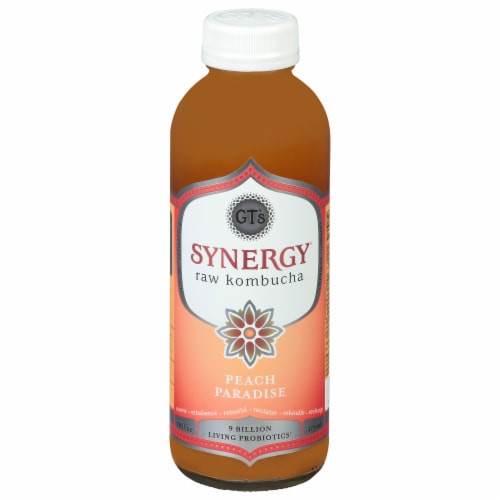 Peach Paradise Raw Kombucha 16oz | GTs