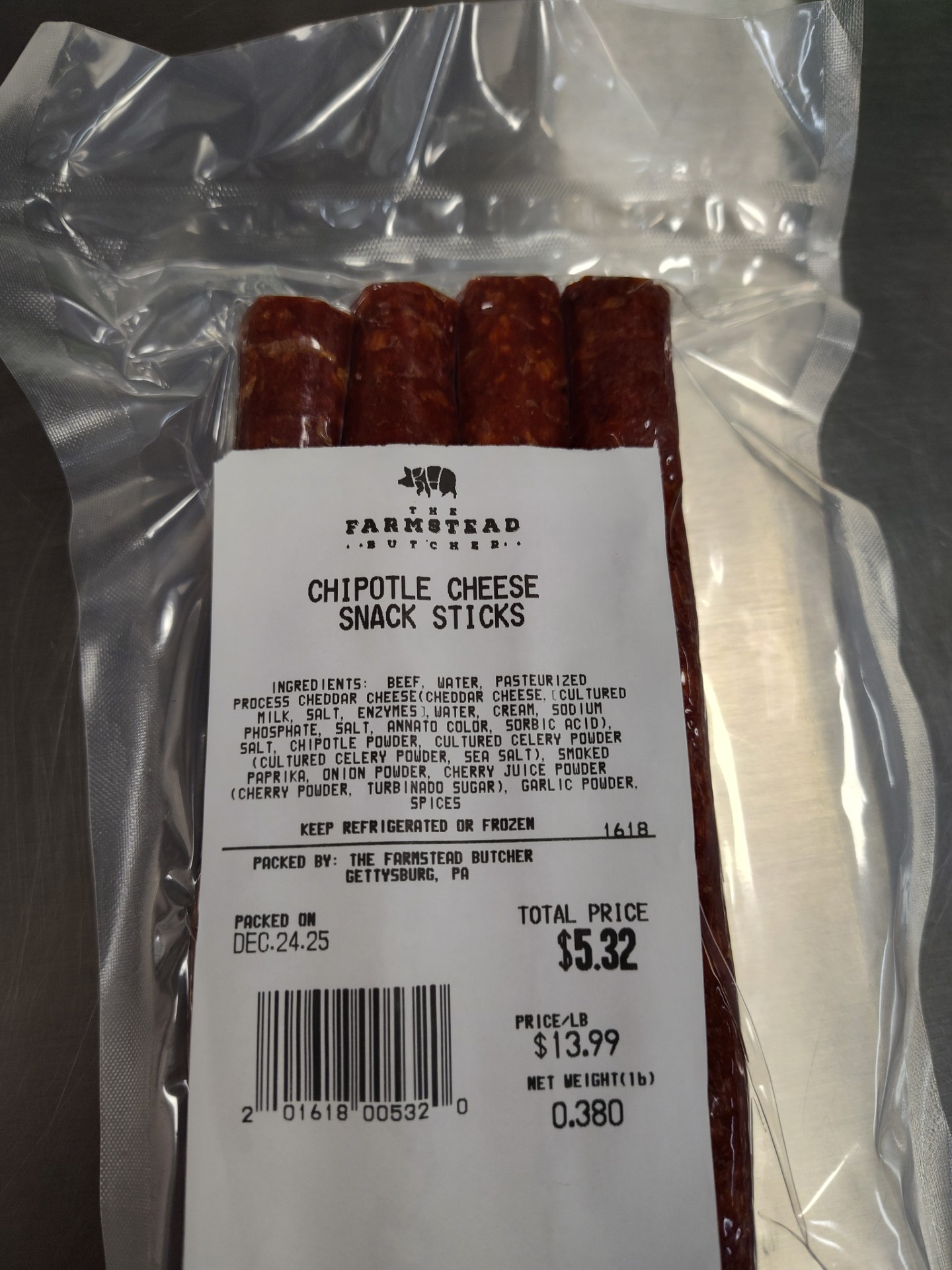 Chipotle Cheese Snack Sticks