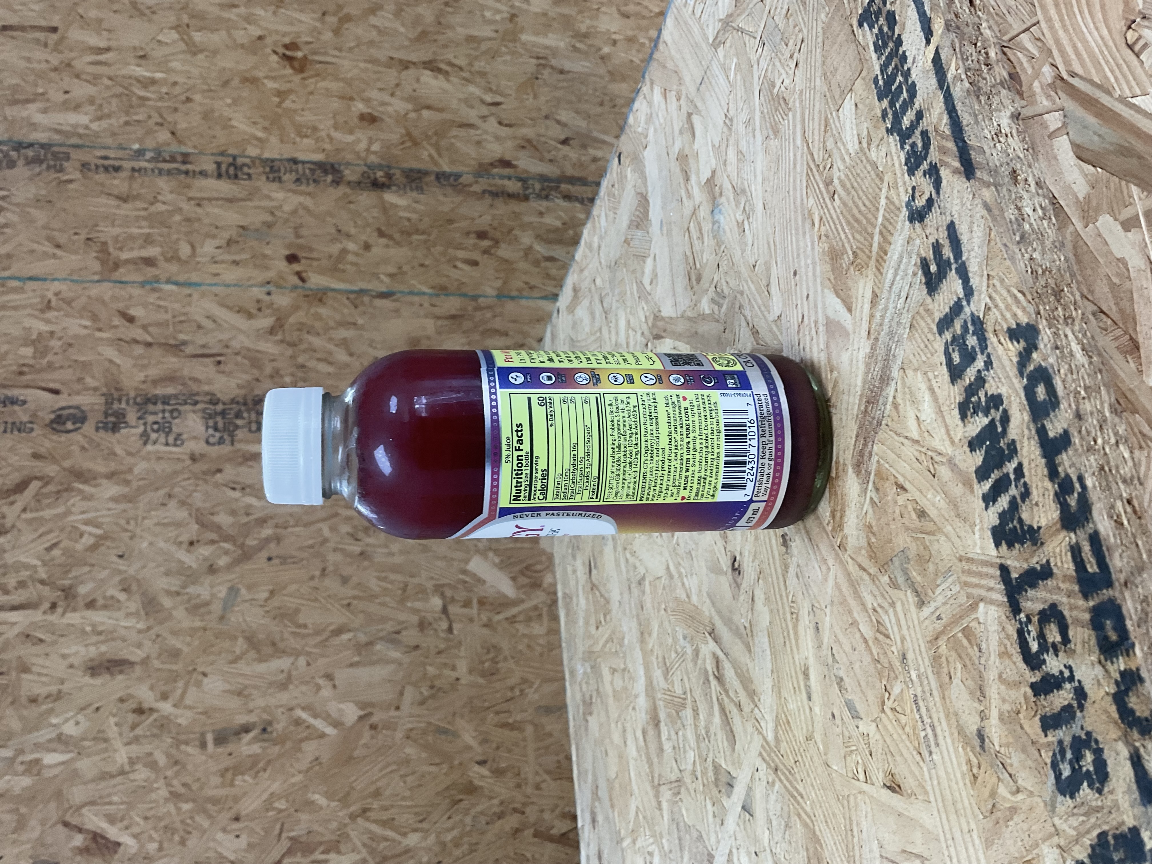 Synergy, Kombucha Raw, Lemon Berry (16oz)