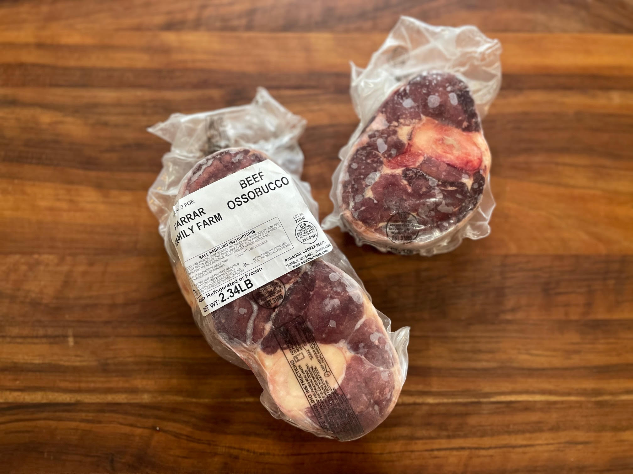 Beef Ossobuco (sliced shank) Small