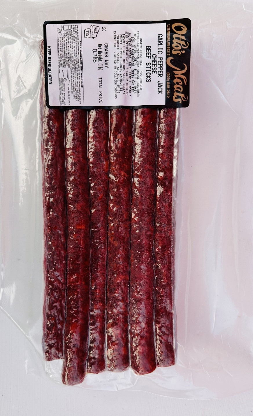 Garlic Pepper Jack Beef Sticks