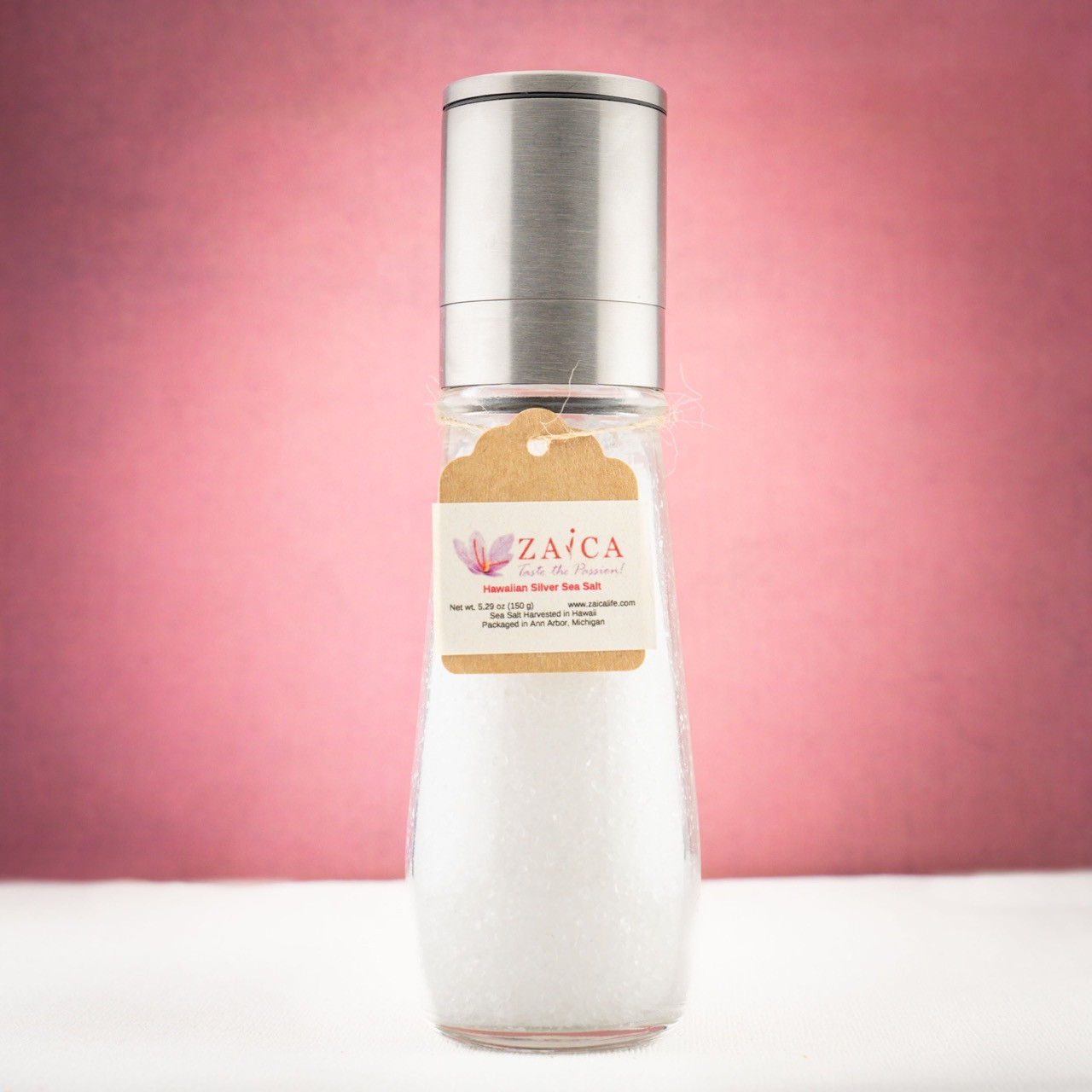 Spice Grinder | Hawaiian Silver Sea Salt | Zaica