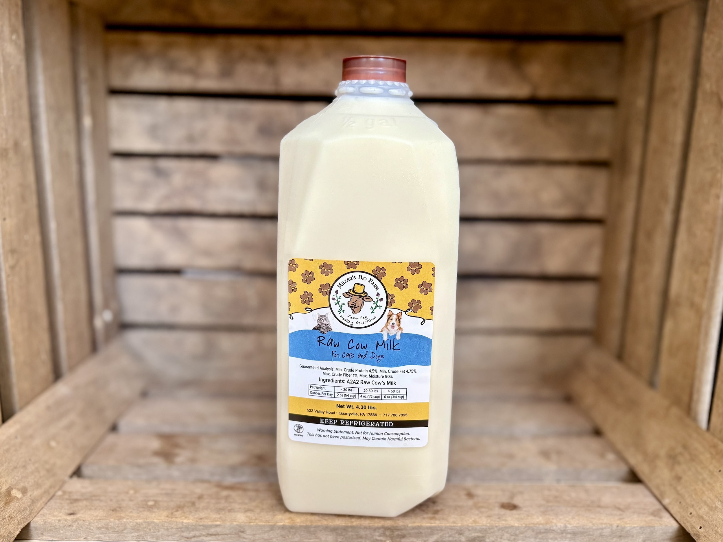 1/2 gallon - Raw A2/A2 Milk*