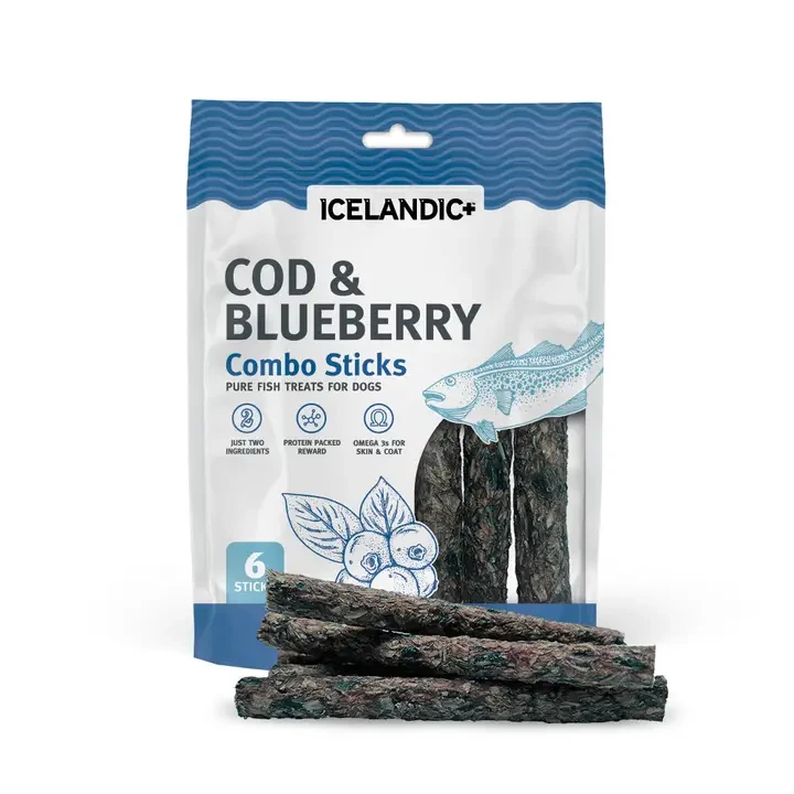Icelandic+ Cod & Blueberry Combo Stick Dog Treats
