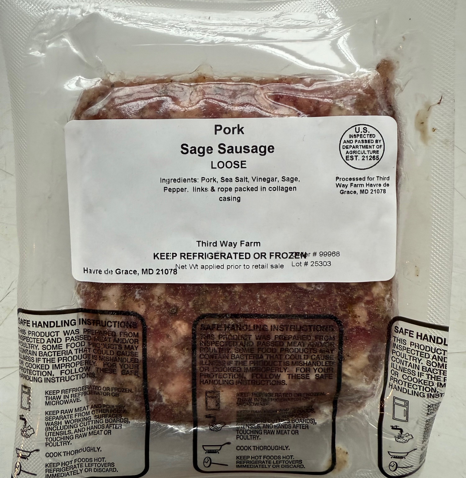 Sage Pork Sausage (Loose)