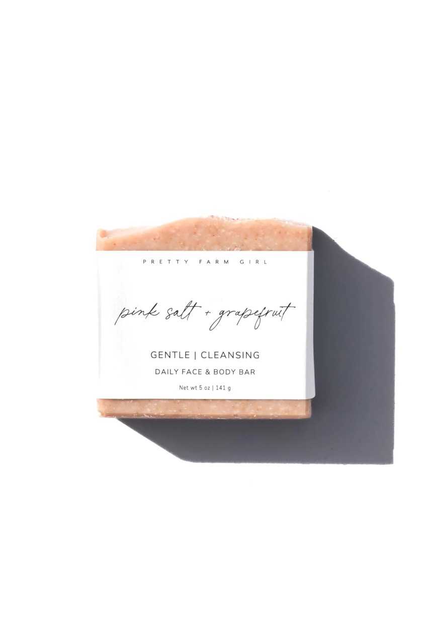 Pink Salt + Grapefruit: Handmade Tallow and Goatmilk Soap