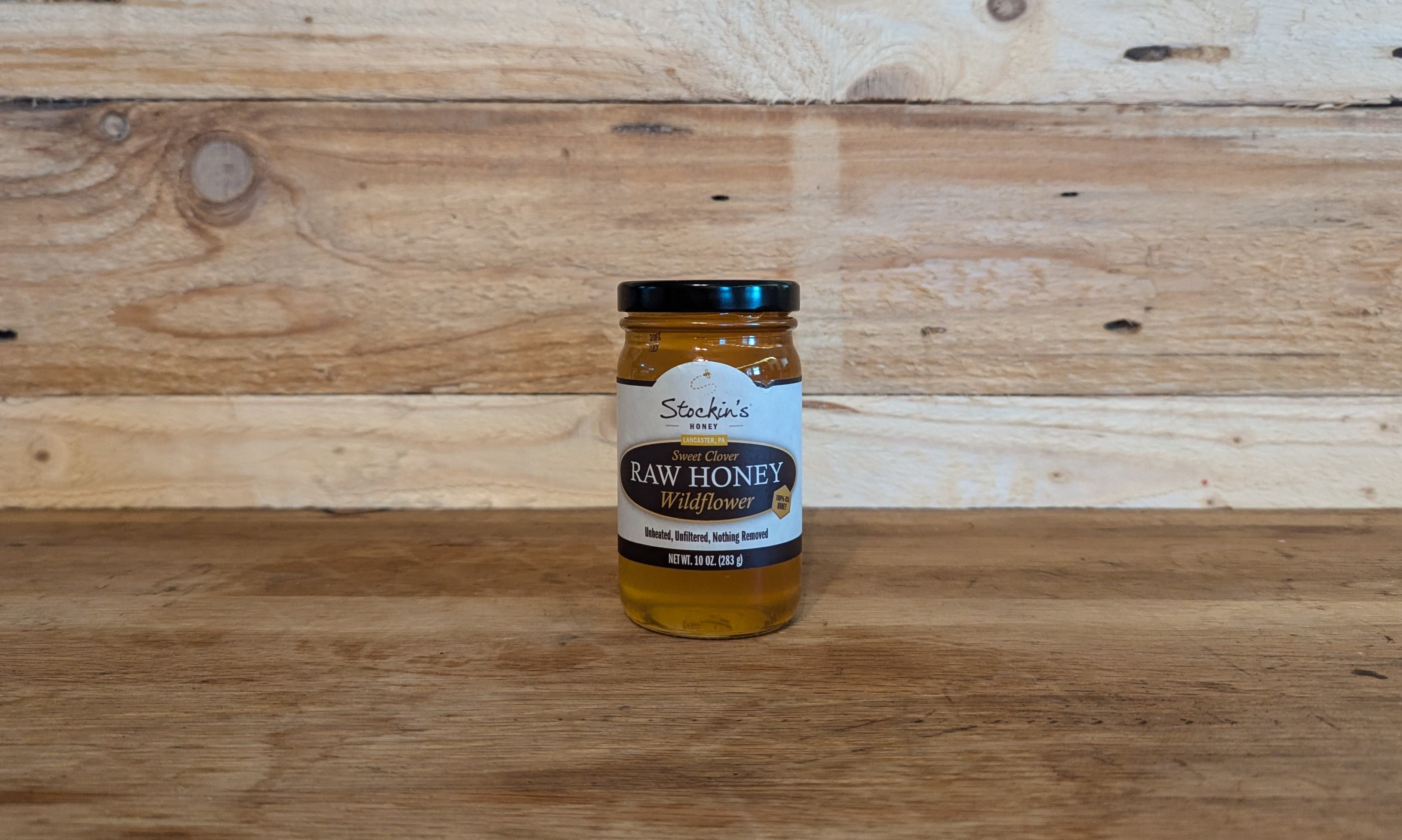 Local Raw Sweet Clover Wildflower Honey, 10 oz (Glass)