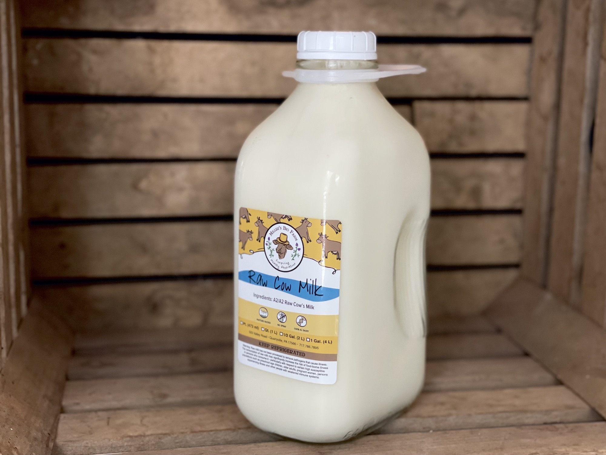 1/2 gallon - Raw A2/A2 Milk in Glass (PA ONLY)