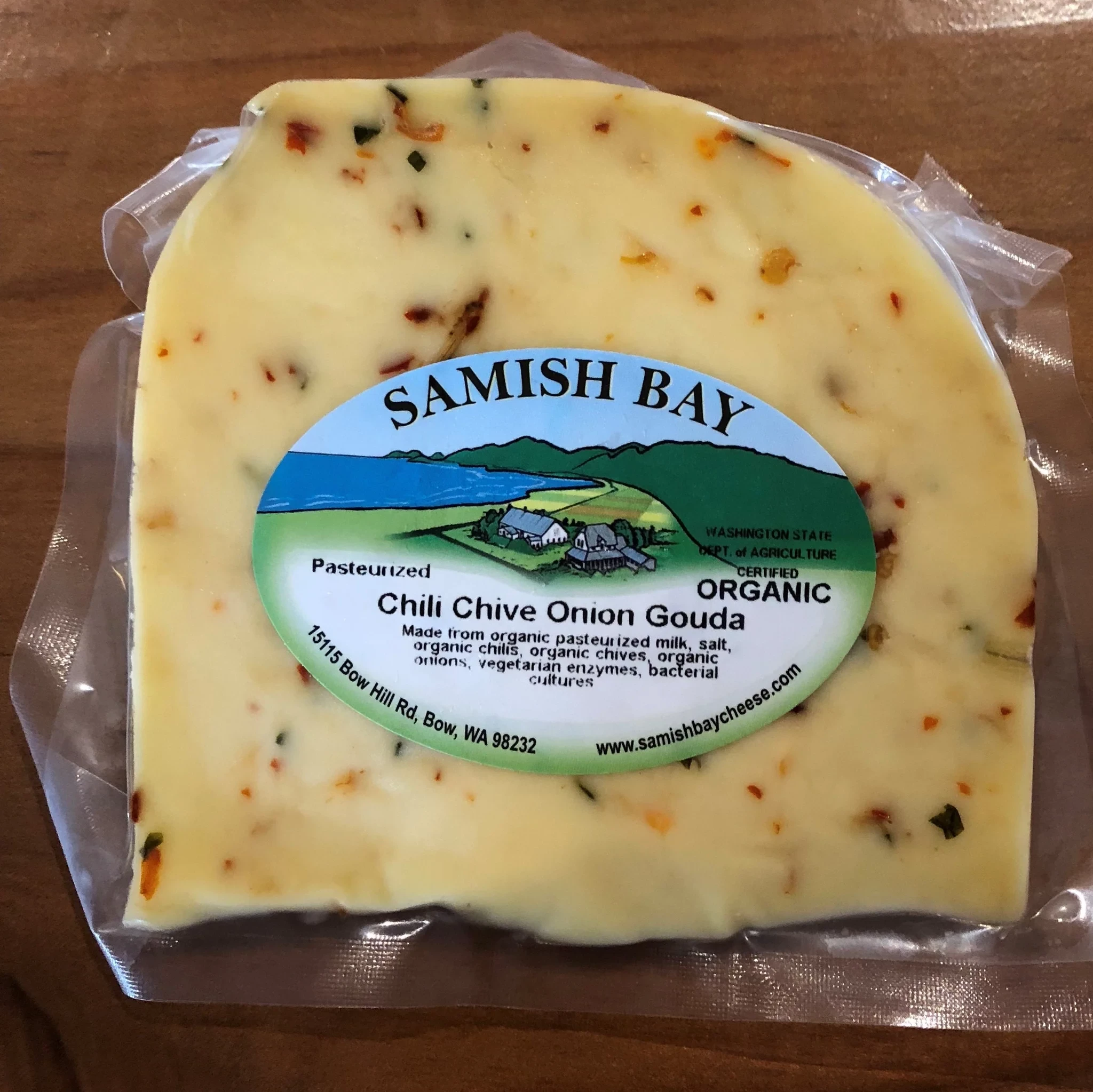 Samish Bay Chili Chive Onion Gouda Cheese 1/3 lb