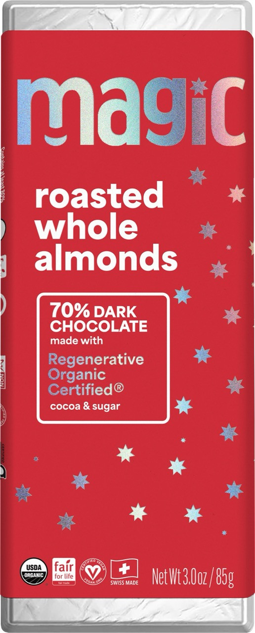 Candy | Whole Almond Dark Chocolate | Magic