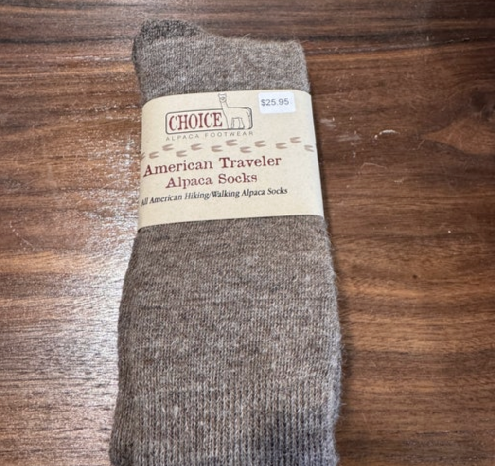 American Traveller Alpaca Socks in Brown