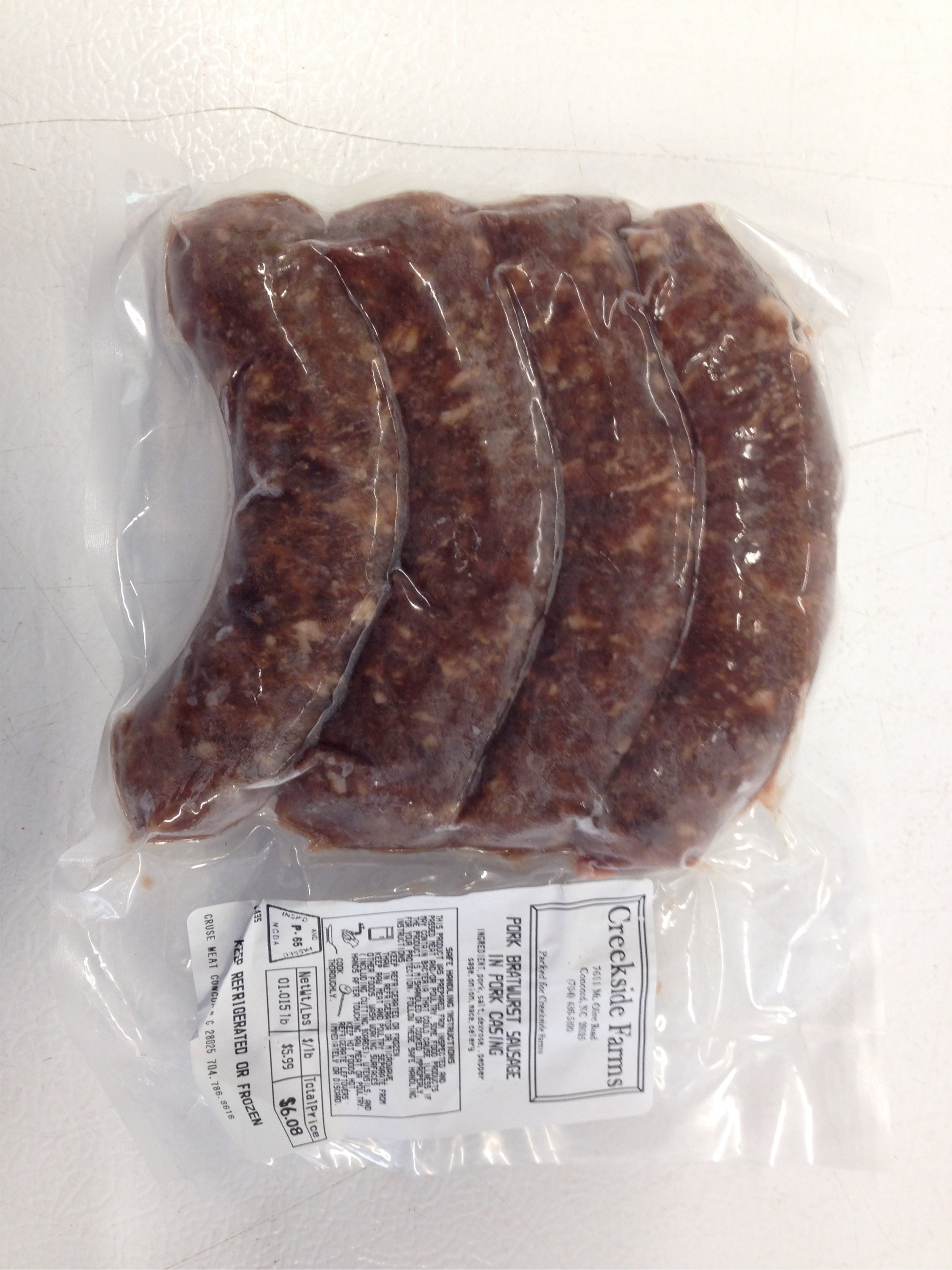 Bratwurst - Pork