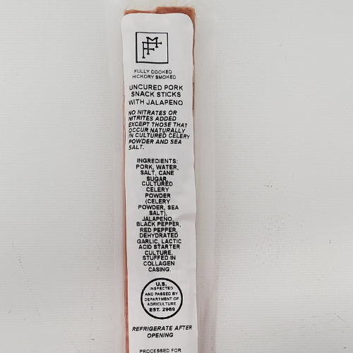 Uncured Pork Snack Stick w/Jalapeno (2oz)