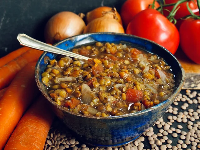 Rustic Lentil Chicken Soup
