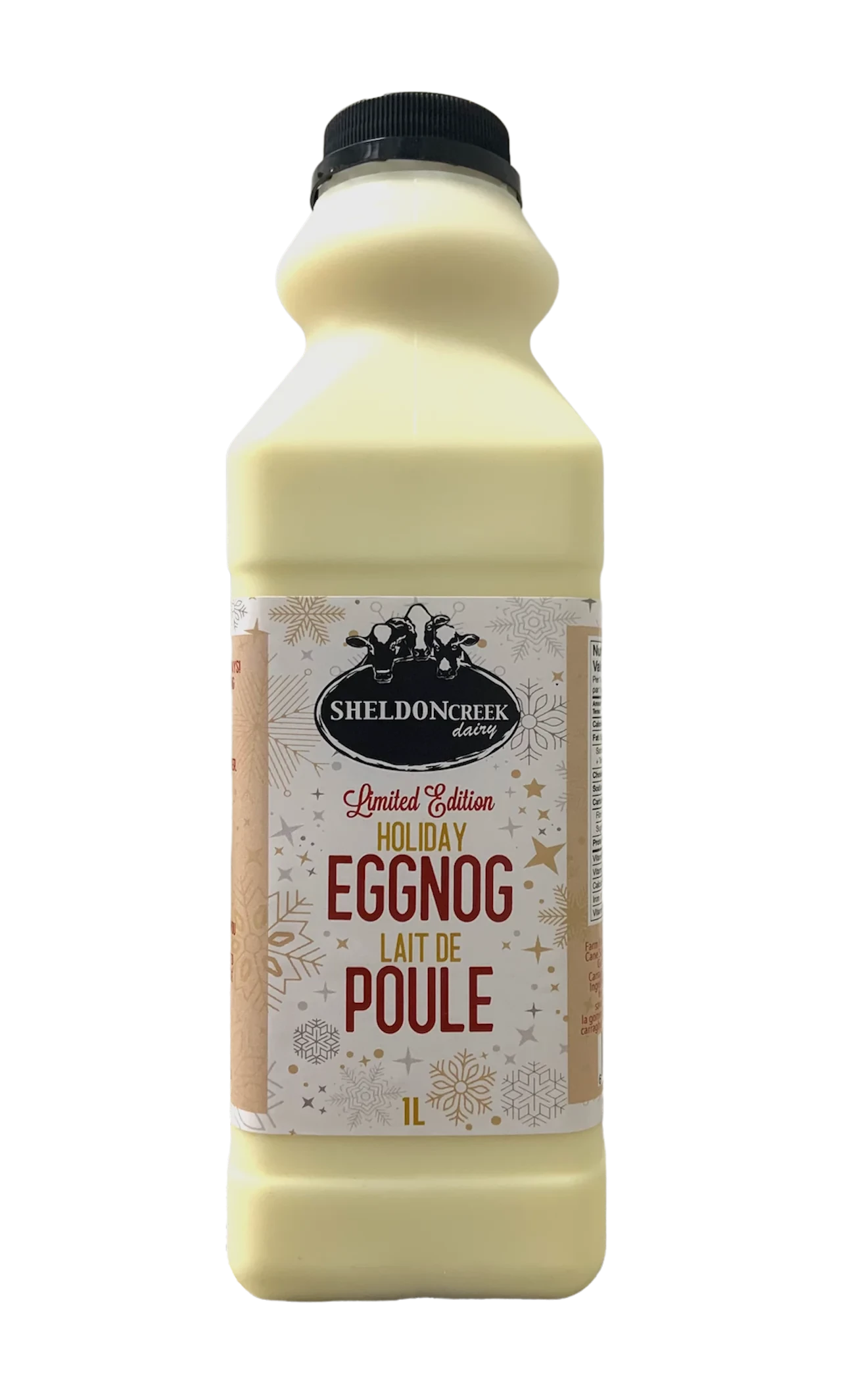 Dairy - Eggnog Plastic Bottle 1L - Pick up at Integrated Farms November 6th or 7th