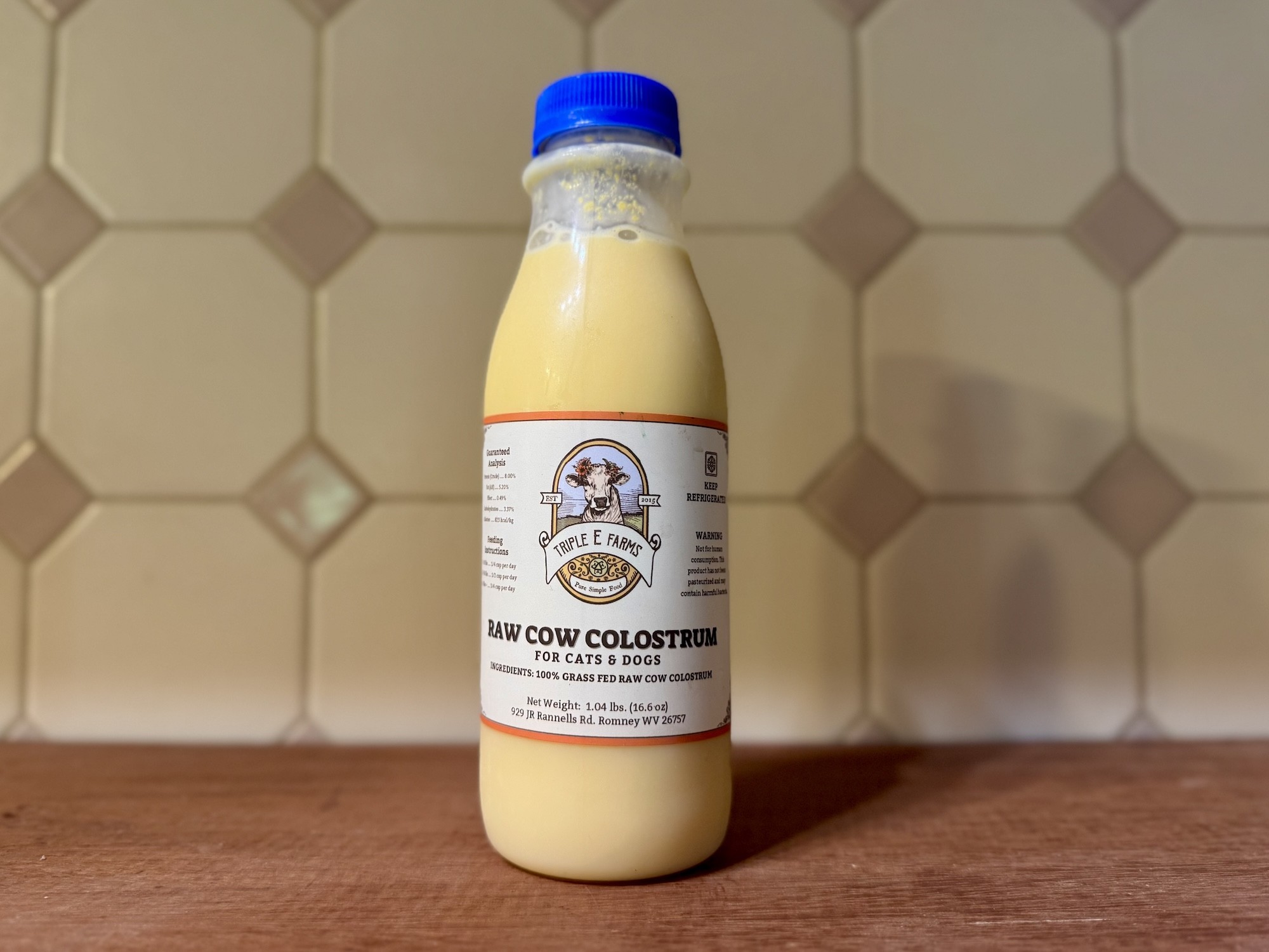 Raw Colostrum for Cats & Dogs, 1 Pint