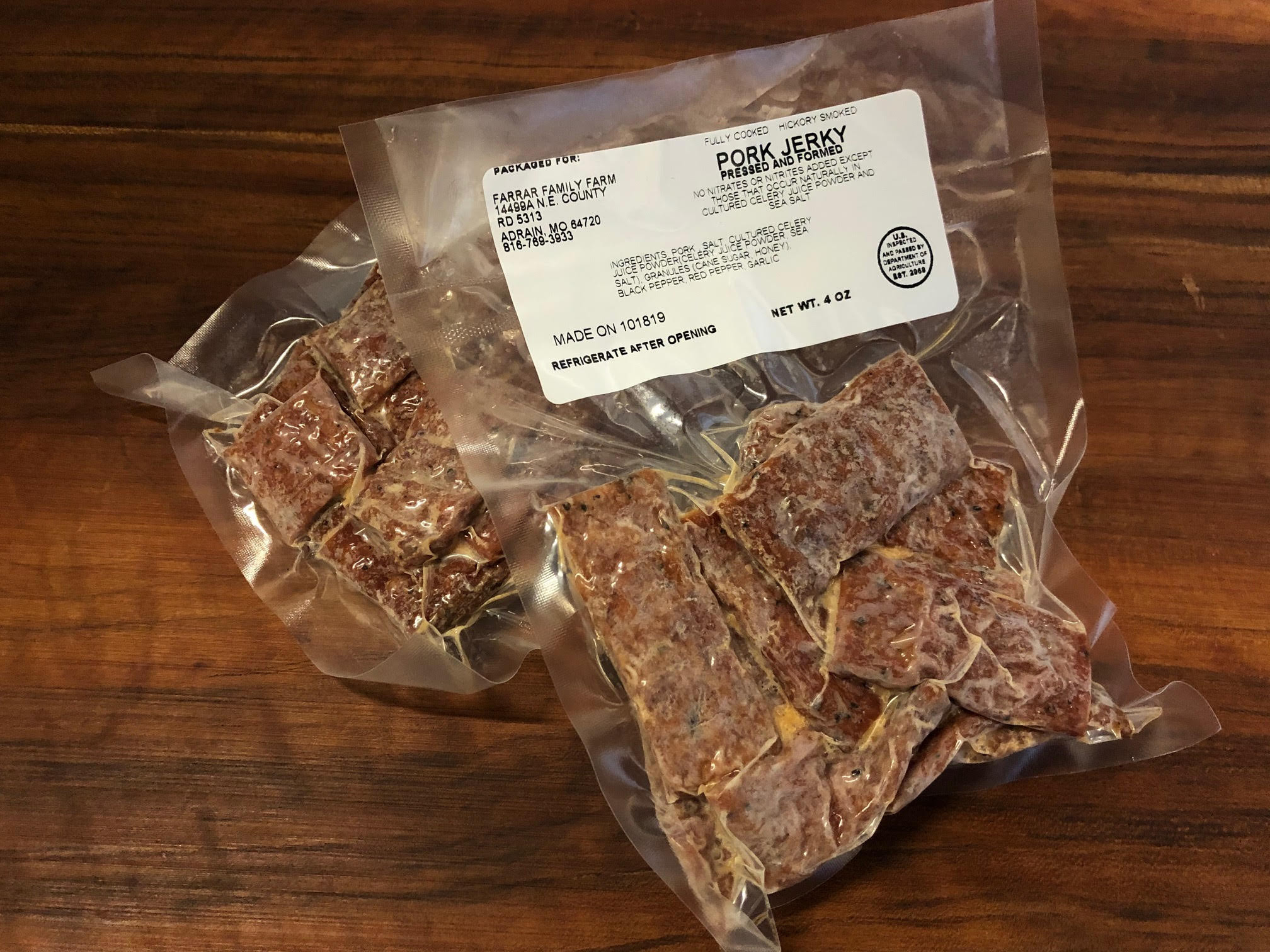 Pork Jerky Bites (fully cooked), sugar-free