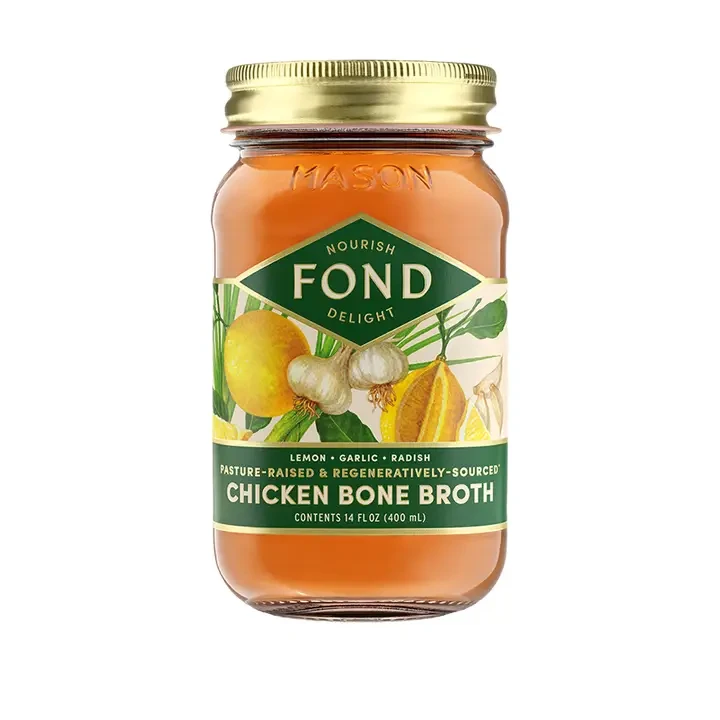 Lemon & Garlic Pasture-Raised Chicken Bone Broth