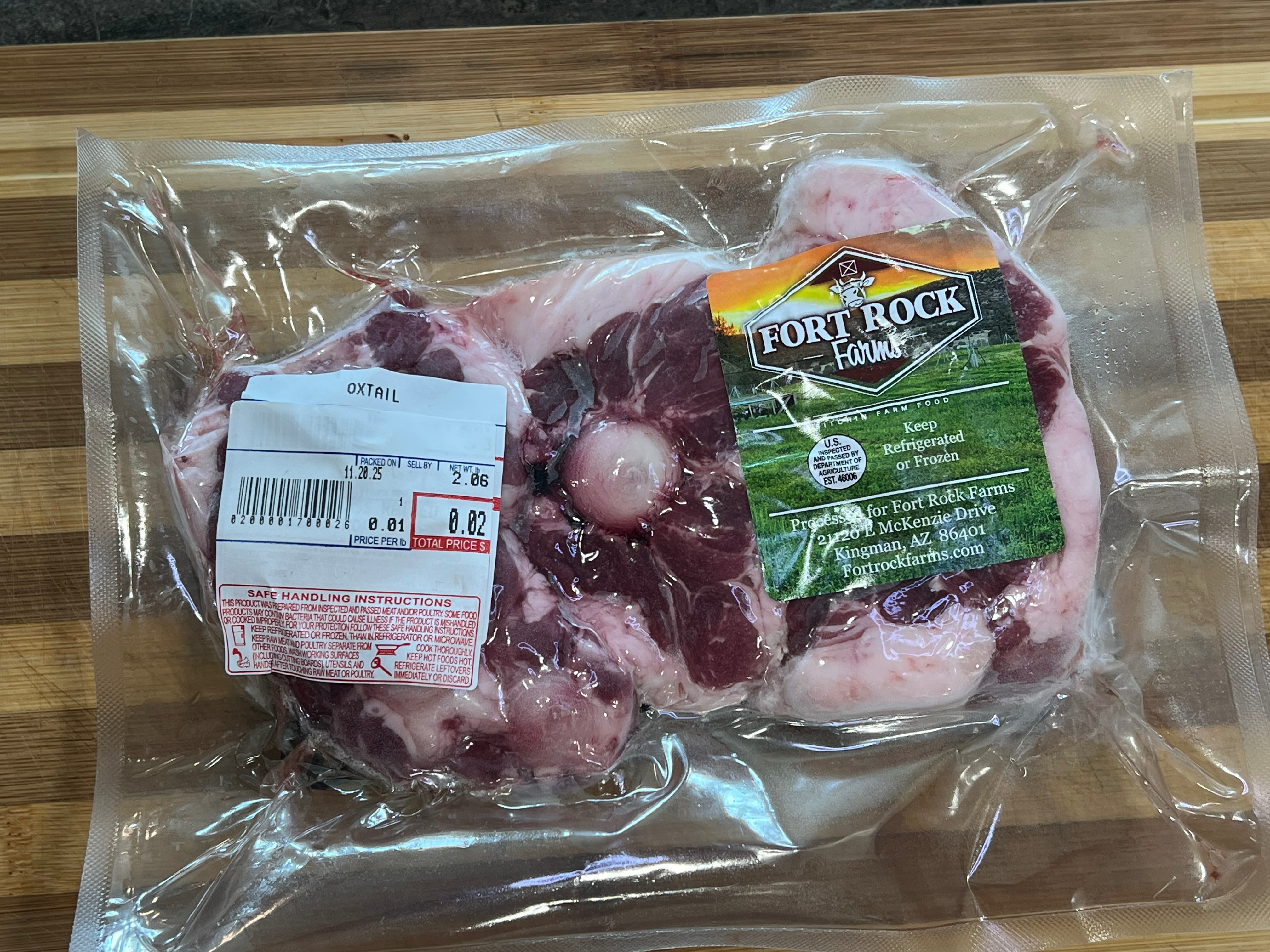 Premium Ranch-Raised Beef Oxtail